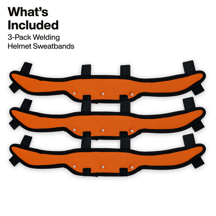 Klein Tools Phoenix Series Panoramic Welding Helmet Sweatband Replacement, 3-Pack