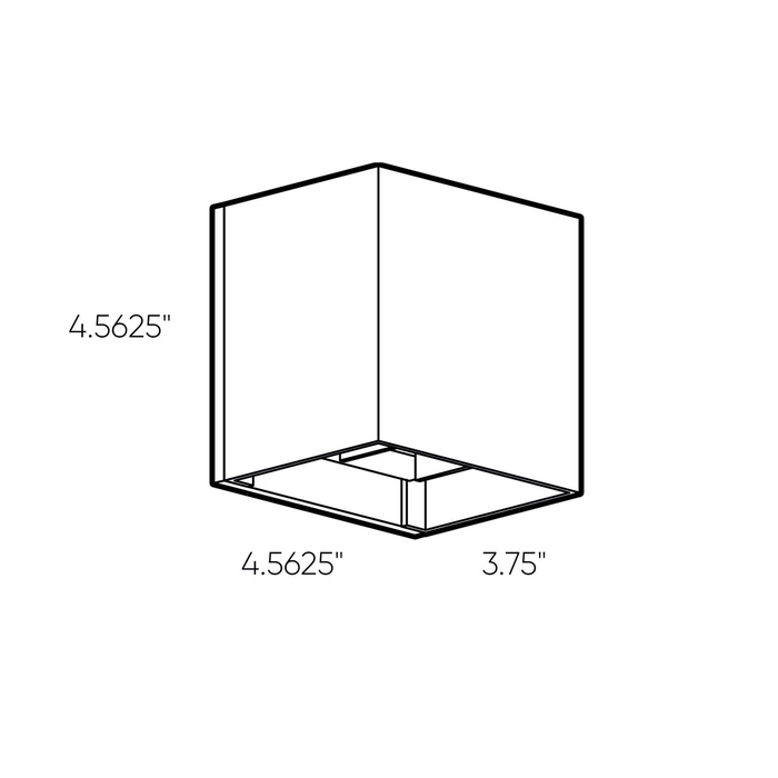 Dals Lighting White Square Directional Wall Sconce, Model LEDWALL-G-CC-WH*