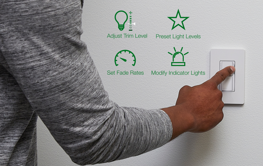 Lutron Maestro LED+ Dimmer & Switch combo, White, Model MACL-L3S25-WH
