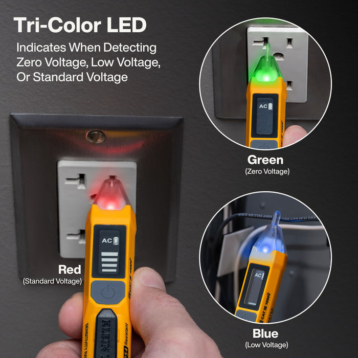 Klein Tools Non-Contact Voltage Tester with Signal Strength, 12-1000V AC