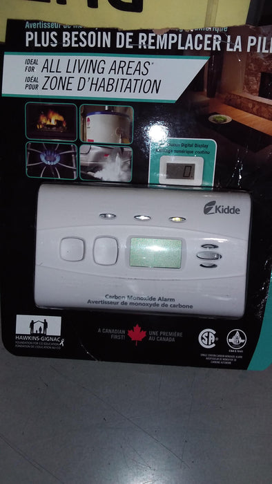 Kidde 10-Year Battery Worry-Free Carbon Monoxide Alarm with Digital Display. Model C3010D-CA (OPEN BOX)