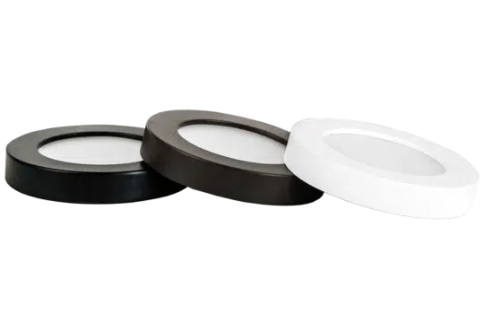 Magic Lite LED Edgelit Puck Light, 24v, round, 3000K LED, bronze trim