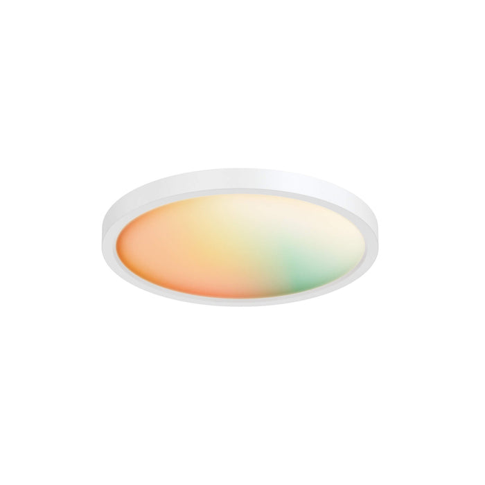 DALS Lighting White 14 Inch Smart RGB+CCT Flush Mount, Model SM-FM14WH*