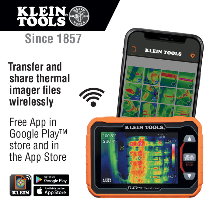 Klein Tools Rechargeable Thermal Imager with Wi-Fi, Model TI270*
