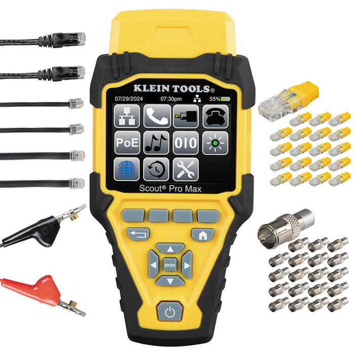 Klein Tools Scout Pro Max Network Cable Tester with Remote Set, Model VDV501770*