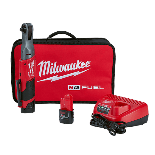 Milwaukee M12™ FUEL™ 3/8 in. Ratchet 2 Battery Kit, Model 2557-22* - Orka