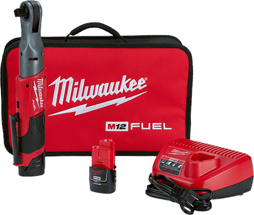 Milwaukee M12™ FUEL™ 1/2 in. Ratchet Kit, Model 2558-22* - Orka