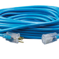 View Southwire 50ft, 12/3 SJTW Cool Blue Extension Cord W/Lighted End, Model 2578SW000H