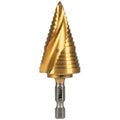 View Klein Tools Step Drill Bit, Spiral Double-Fluted, 7/8 Inch to 1-1/8 Inch, VACO, Model 25961*
