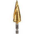 View Klein Tools Step Drill Bit, Spiral Double-Fluted, 3/16 Inch to 7/8 Inch, VACO, Model 25962*