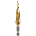 View Klein Tools Step Drill Bit, Spiral Double-Fluted, 1/8 Inch to 1/2 Inch, VACO, Model 25964*