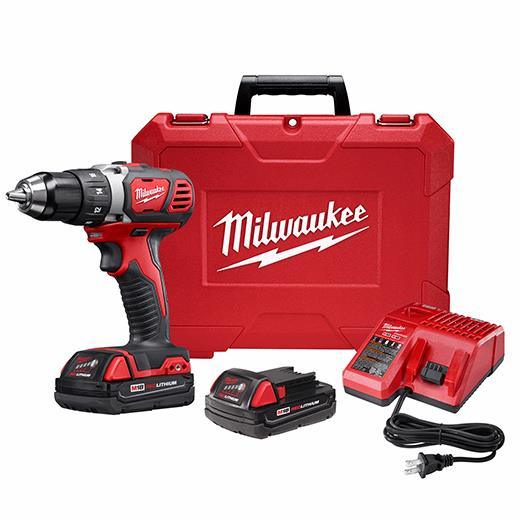 Milwaukee M18™ Compact 1/2 in. Drill Driver Kit w/ Compact Batteries, Model 2606-22CT* - Orka