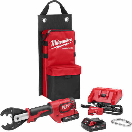 Milwaukee M18™ Force Logic™ 6T Utility Crimping Kit with D3 Grooves and Fixed O Die, Model 2678-22O* - Orka