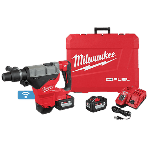Milwaukee M18™ FUEL™ 13/4 in. SDS Max Rotary Hammer with One Key™ Two HD12.0 Battery Kit, Model 2718-22HD* - Orka