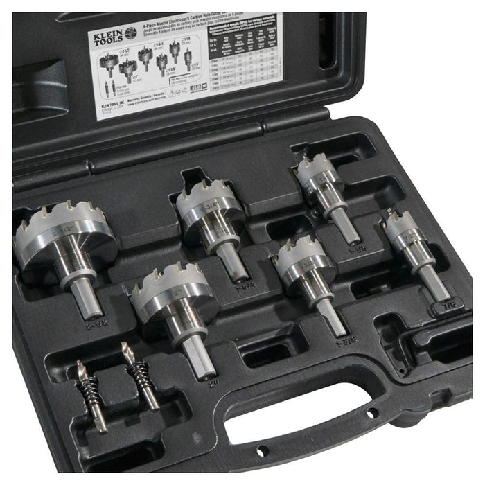 Klein Tools Hole Cutter Kit, Master Electrician Hole Cutter, 8-Piece, Model 31873* - Orka