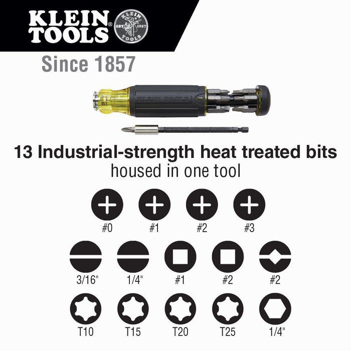 Klein Tools 14-in-1 Multi-Bit Adjustable Length Screwdriver, Model 32303 - Orka
