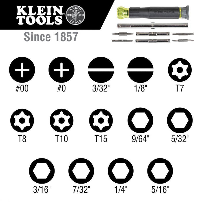 Klein Tools 14-in-1 Precision Screwdriver/ Nut Driver, Model 32314 - Orka