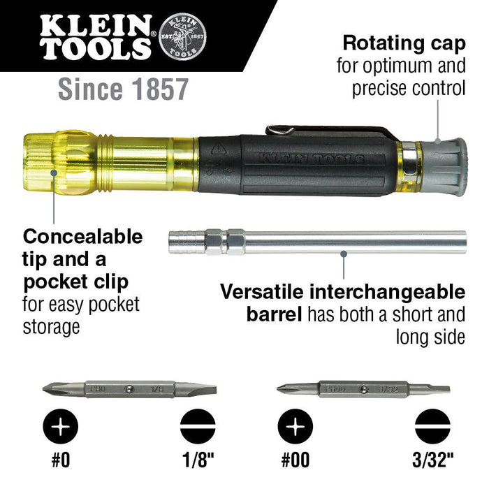 Klein Tools 4-in-1 Electronics Pocket Screwdriver, Model 32614 - Orka