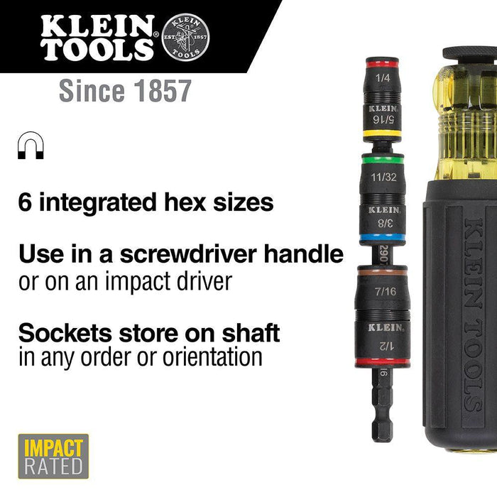 Klein Tools 7-in-1 Impact Flip Socket with Handle, Model 32900 - Orka