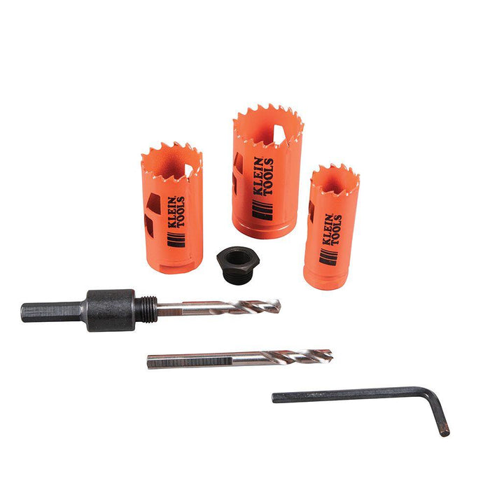 Klein Tools Electrician's Hole Saw Kit with Arbor 3-Piece, Model 32905* - Orka