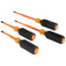 Klein Tools Screwdriver Set, Slim-Tip Insulated Phillips, Cabinet, Square, 4-Piece, Model 33734INS - Orka