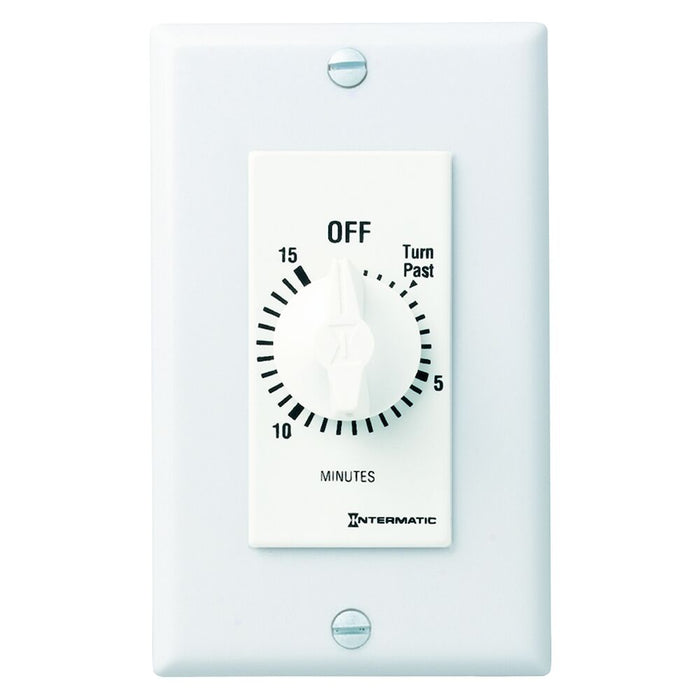 Intermatic White Spring Wound Countdown Timer, 15 Minutes Max, Model FD15MWC