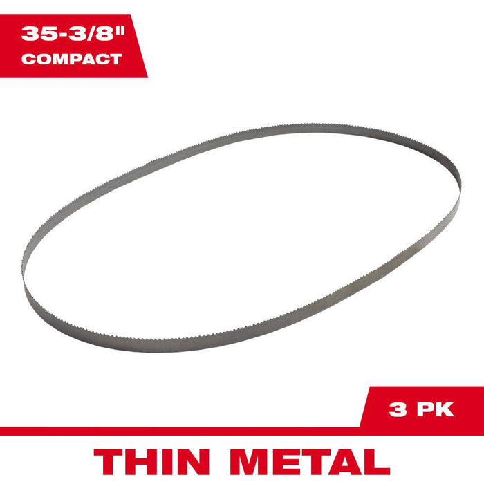 Milwaukee 24 TPI Compact Portable Band Saw Blade (3 Pack), Model 48-39-0539 - Orka