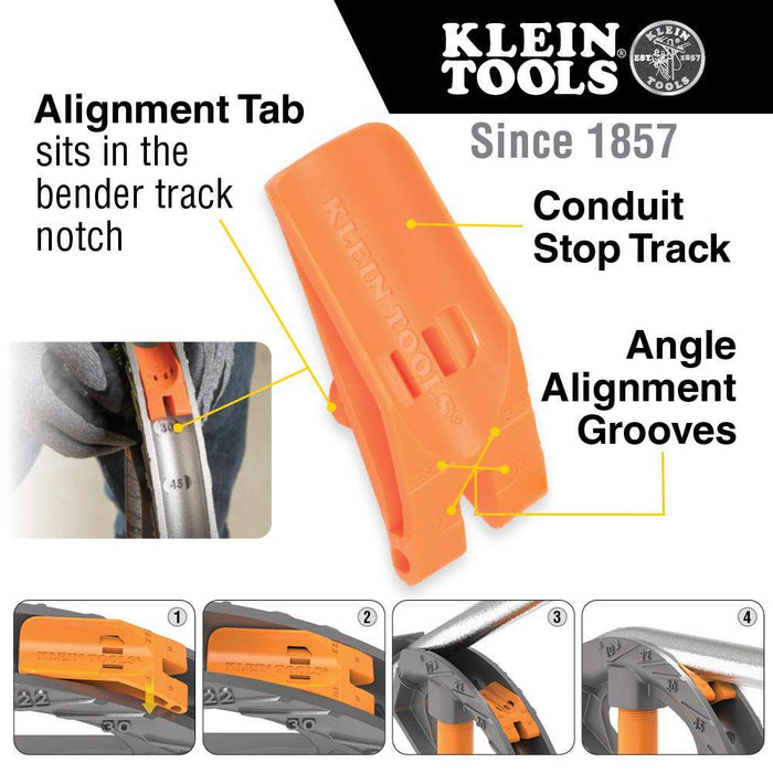 Klein Tools Aluminum Conduit Bender 3/4-Inch EMT with Angle Setter™, Model 51607 - Orka