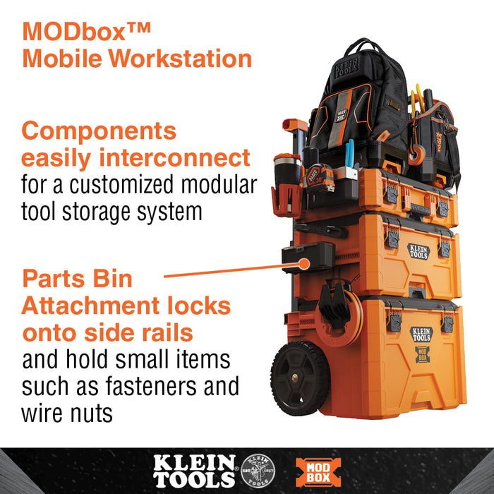 Klein Tools MODbox Parts Bin Rail Attachment, Model 54815MB
