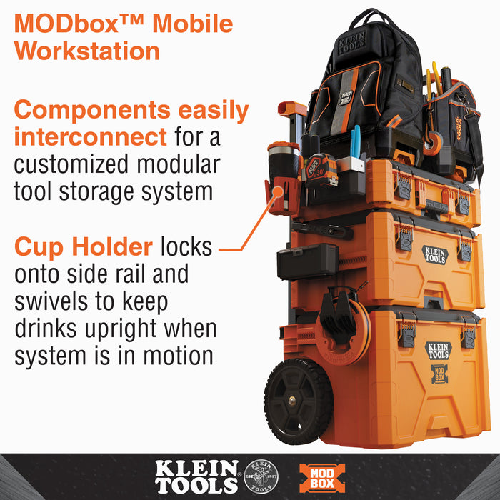 Klein Tools MODbox Cup Holder Rail Attachment, Model 54817MB