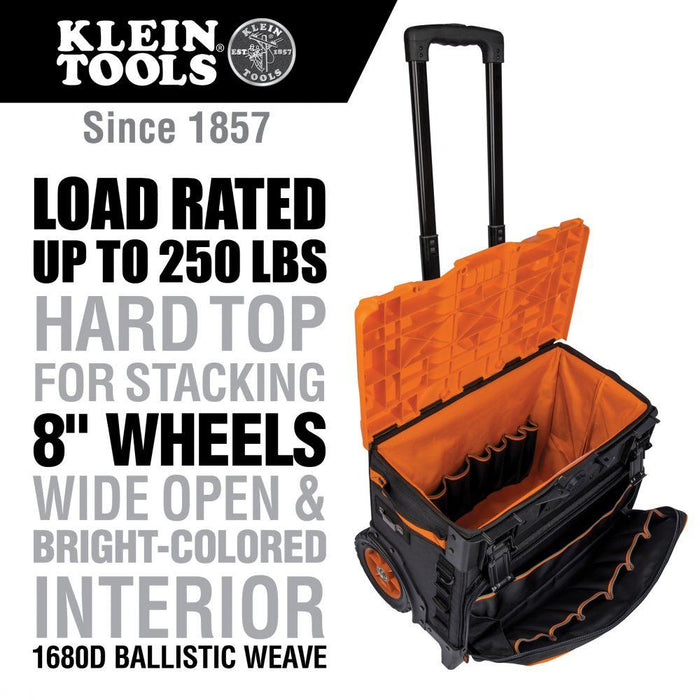 Klein Tools Tradesman Pro™ Tool Master Rolling Tool Bag, 19 Pockets, 22-Inch, Model 55473RTB - Orka