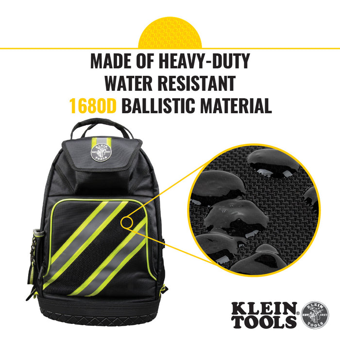 Klein Tools Tradesman Pro Tool Bag Backpack, 39 Pockets, High Visibility, 20-Inch, Model 55597*