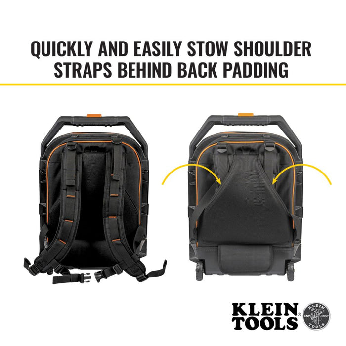 Klein Tools Tradesman Pro Rolling Tool Backpack, Model 55604