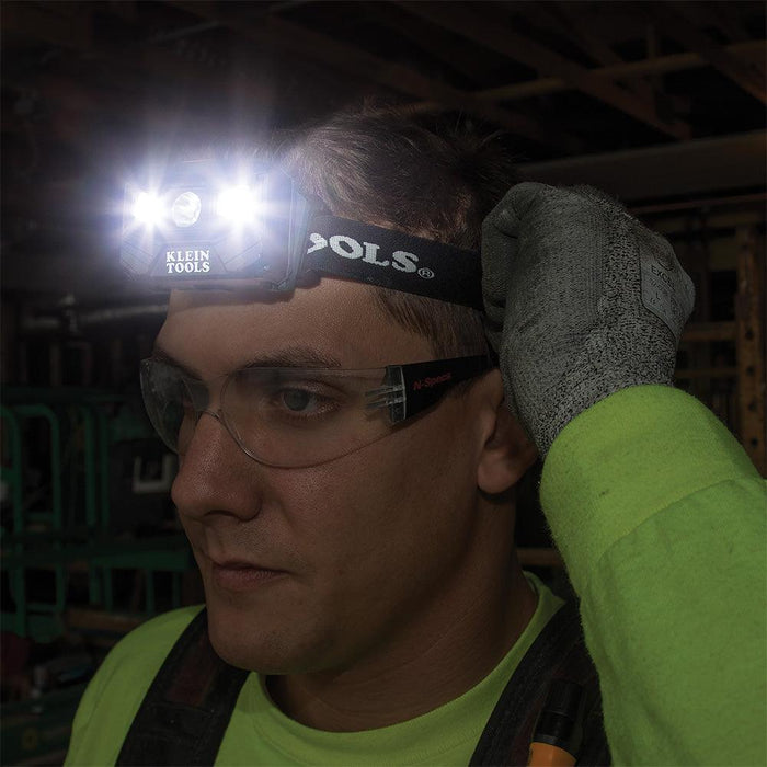 Klein Tools Rechargeable Headlamp with Strap, 400 Lumen All-Day Runtime, Auto-Off, Model 56048 - Orka