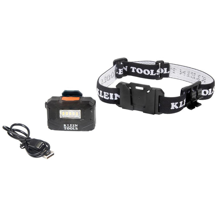 Klein Tools Rechargeable Light Array Headlamp w/ Strap, 260 Lumen, All-Day Runtime, Model 56049 - Orka
