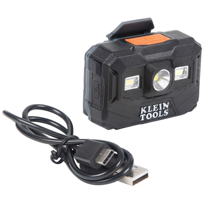 Klein Tools Hard Hat, Vented, Cap Style with rechargeable Headlamp, Model 60113RL