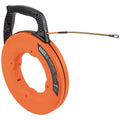 View Klein Tools Multi-Groove Fiberglass Fish Tape with Spiral Steel Leader, 100-Foot, Model 56380*