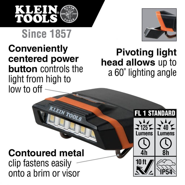 Klein Tools Cap Visor LED Light, Model 56402 - Orka
