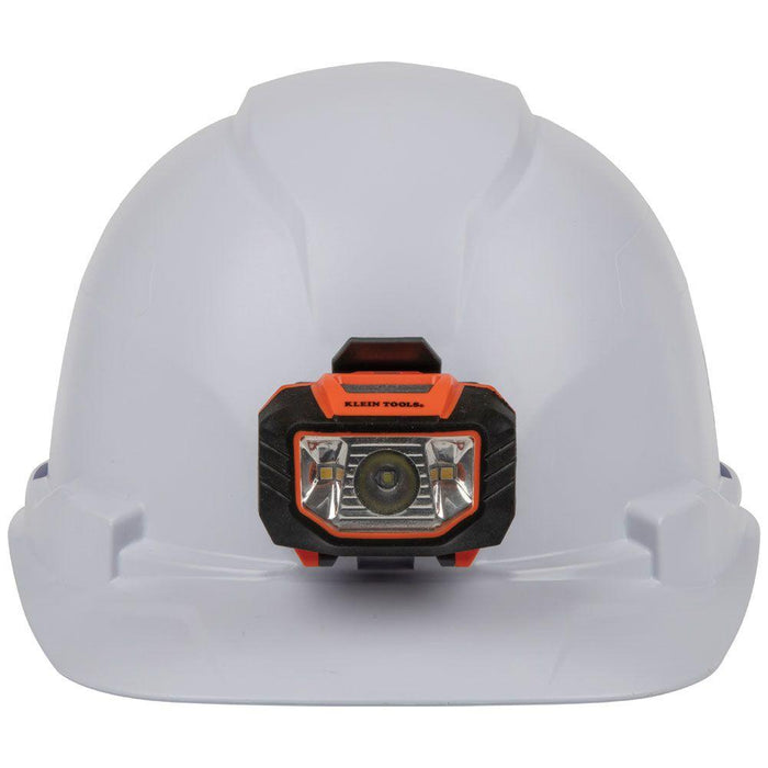 Klein Tools Hard Hat, Non-Vented, Cap Style with Headlamp, White, Model 60107* - Orka