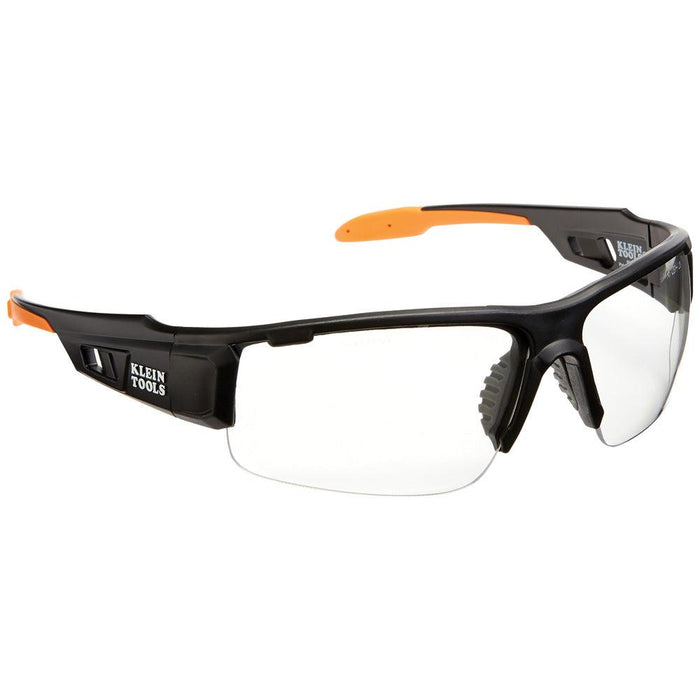 Klein Tools Professional Safety Glasses, Grey Semi-frame, Wide Clear Lens (Pack of 2), Model 60172 - Orka