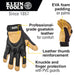 Klein Tools Large Leather Gloves Model 60188 - Orka