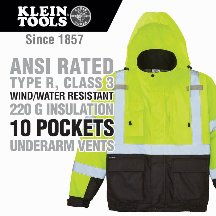 Klein Tools 3X-Large High-Visibility Winter Bomber Jacket, Model 60612*