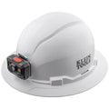 View Klein Tools Non-Vented Hard Hat Full Brim with Rechargeable Headlamp, Model 60406RL