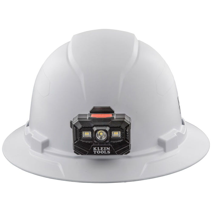 Klein Tools Non-Vented Hard Hat Full Brim with Rechargeable Headlamp, — Orka