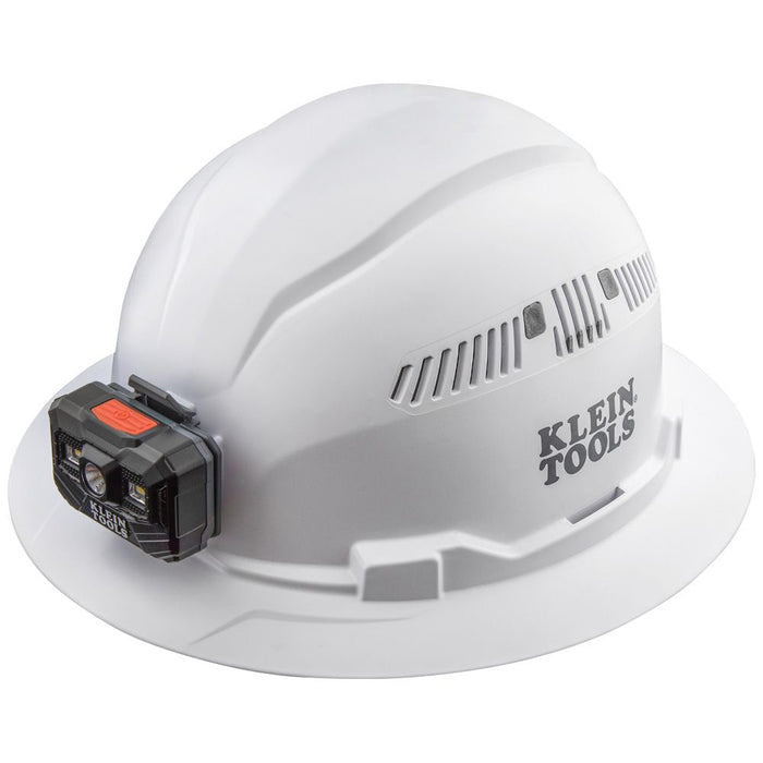 Klein Tools Class C Vented Hard Hat Full Brim with Rechargeable 