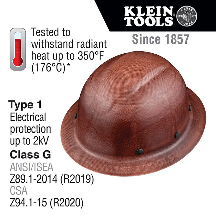 Klein Tools Hard Hat, KONSTRUCT Series, Full-Brim, Class G, Model 60452*