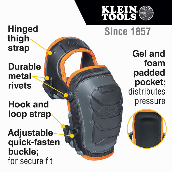Klein Tools Heavy Duty Hinged Knee Pads, Model 60491*