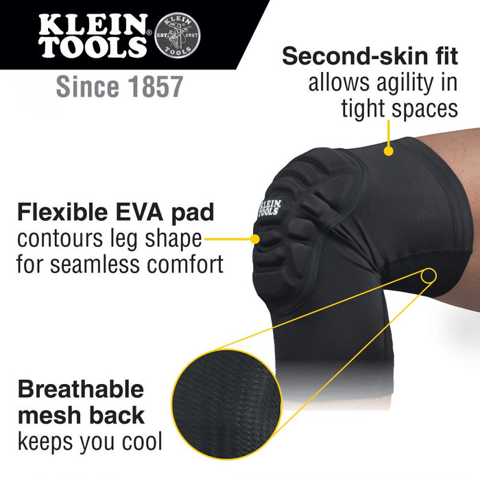 Klein Tools Lightweight Knee Pad Sleeves, Large/XLarge, Model 60592*