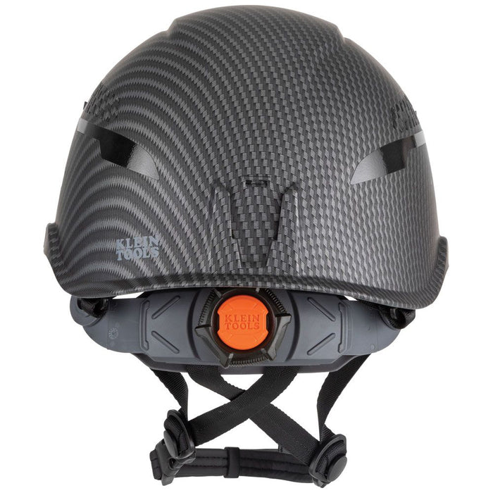Klein Tools Safety Helmet, Premium KARBN Pattern, Vented, Class C with Headlamp, Model 60517