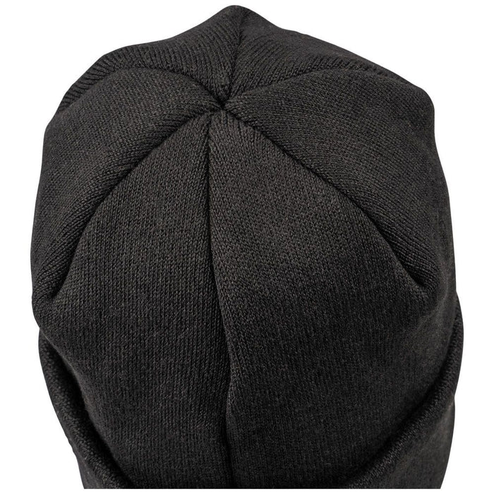 Klein Tools Heavy Knit Hat, Black, Leather Logo, Model 60569